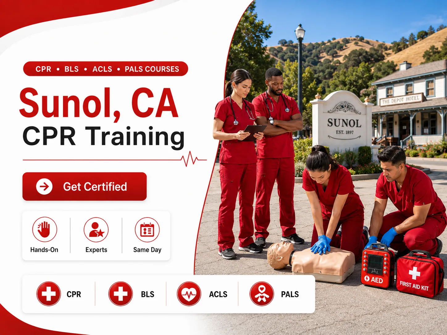 CPR & BLS certification class for healthcare workers in Sunol, CA