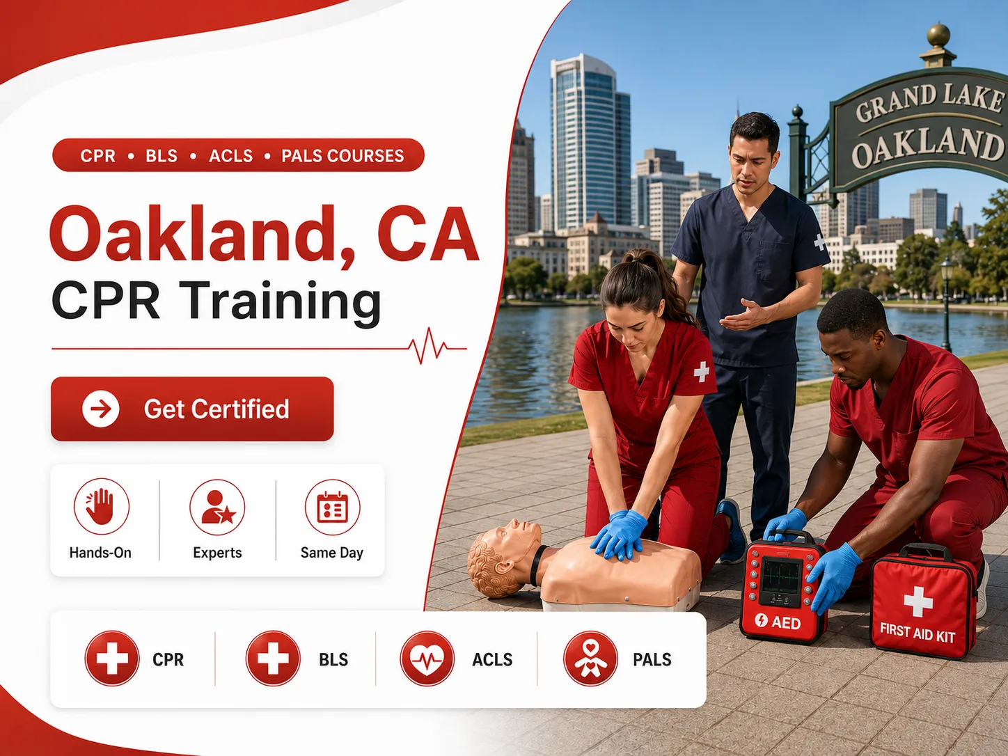 Hands-on CPR and BLS certification training in Oakland, CA